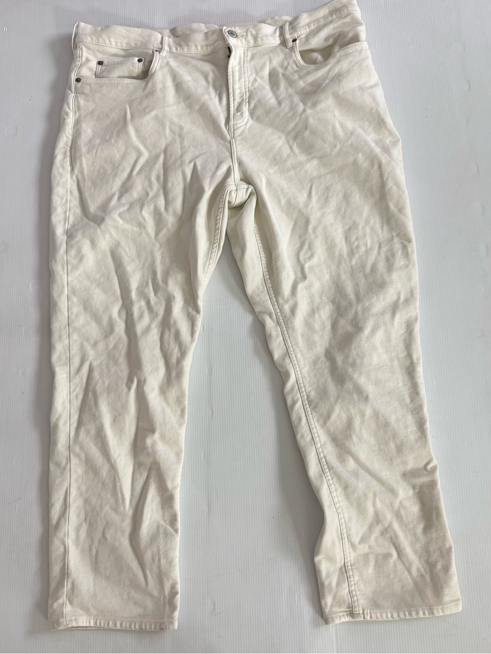 Faherty Men 40x30 Stretch Terry Stone 5 Pocket Straight Leg Soft Jeans Pants


G
